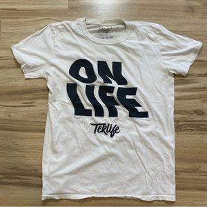 Teklife on life white t shirt medium m footwork Chicago